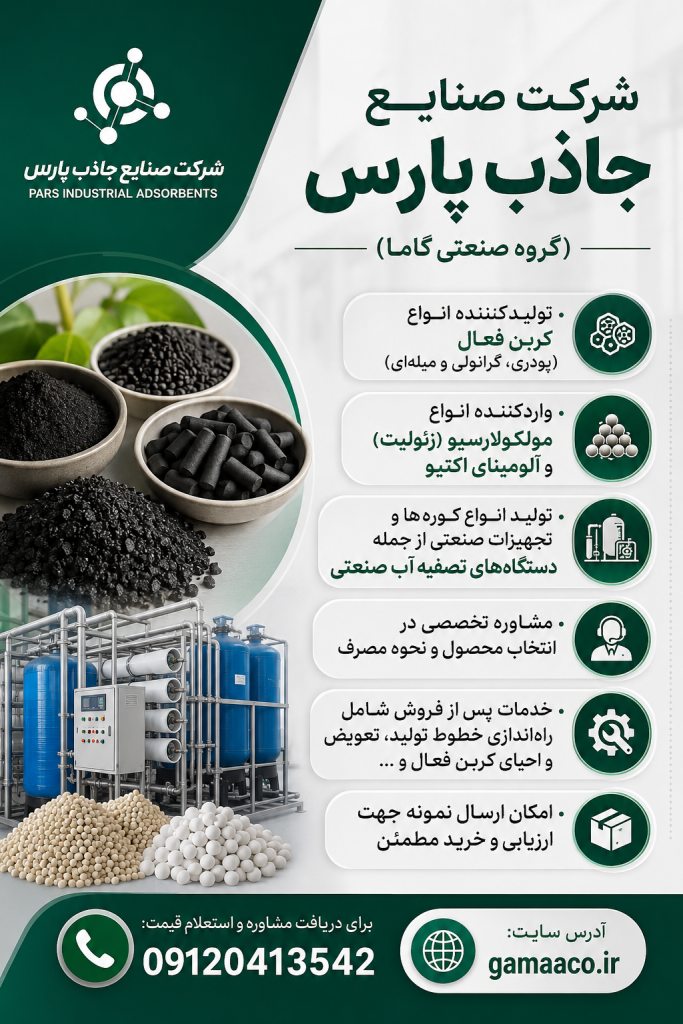 فروش کربن فعال، آلومینای اکتیو و مولکولارسیو با مشاوره تخصصی